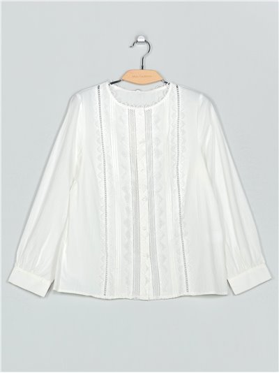 Camisa guipur blanco (M-L-XL-2XL)