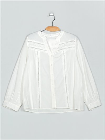 Camisa puntillas blanco (M-L-XL-2XL)