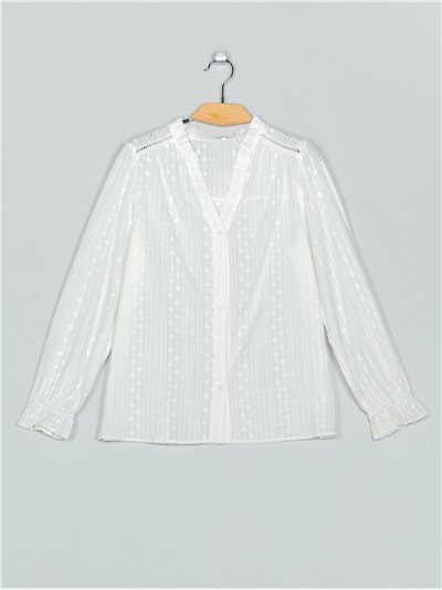 Camisa bordada blanco (M-L-XL-2XL)