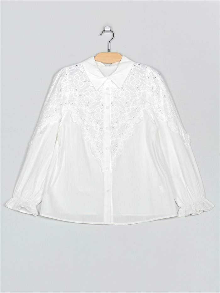 Embroidered shirt blanco (M-L-XL-2XL)