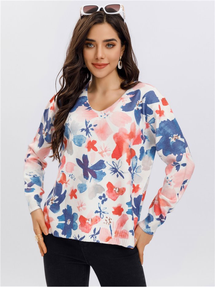 Oversized floral sweater (S/M-L/XL)