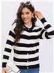 Striped knit cardigan (S/M-L/XL)