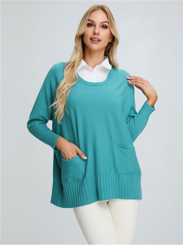 Plus size contrast sweater (S/M-L/XL)