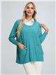 Plus size contrast sweater (S/M-L/XL)