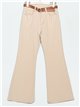 Belted flare jeans beis (S-XXL)