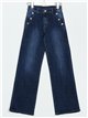 Straight jeans with buttons azul (S-XXL)