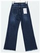 Jeans rectos desflecado azul (S-XXL)