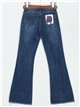 Jeans flare cinturón azul (S-XXL)