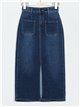 Falda denim midi azul (S-XXL)