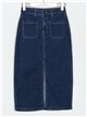 Falda denim midi azul (XS-XL)