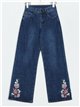 Embroidered straight jeans azul (S-XXL)