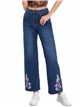 Embroidered straight jeans azul (S-XXL)