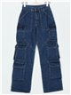 Jeans with pockets azul (S-M-L-XL)