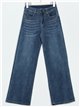 Jeans rectos strass azul (36-46)