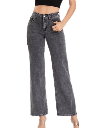 High waist straight jeans gris (S-XXL)