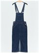 Denim pinafore dress azul (S-XXL)