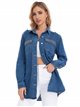 Denim overshirt with rhinestone azul (S-XXL)