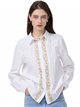 Camisa bordada lentejuelas blanco (M-L-XL-XXL)