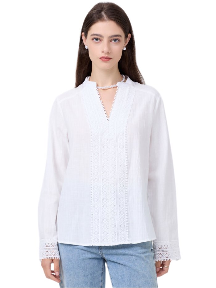 Blusa encaje blanco (M-L-XL-XXL)