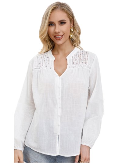 Camisa guipur blanco (M-L-XL-XXL)