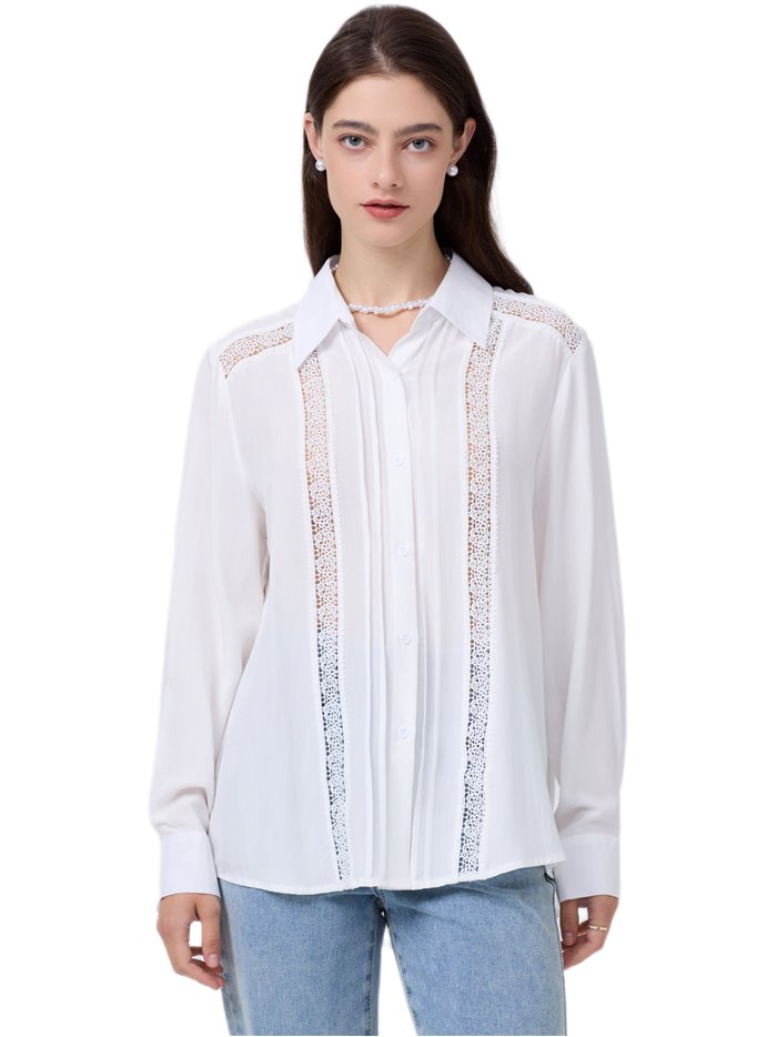 Shirt with guipure blanco (M-L-XL-XXL)