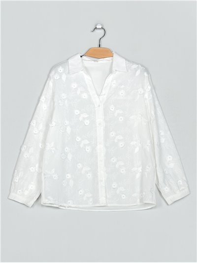 Floral shirt blanco (M-L-XL-XXL)