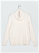 Roll neck textured cable-knit sweater (S/M-L/XL)