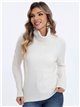 Roll neck textured cable-knit sweater (S/M-L/XL)