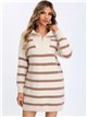 Striped dress with zip (S/M-L/XL)