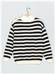 Striped sweater with pearl beads (S/M-L/XL)