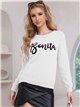 Embroidered slogan sweater (S/M-L/XL)