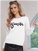 Embroidered slogan sweater (S/M-L/XL)