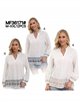 Embroidered linen effect blouse (M-L-XL-XXL)