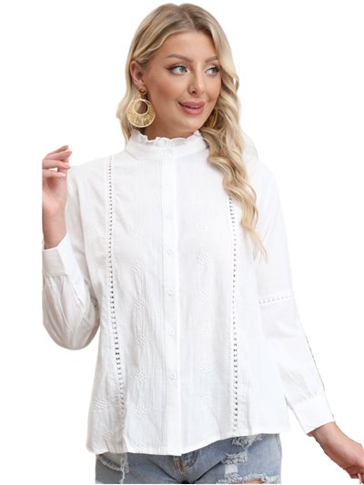 Embroidered linen effect shirt (M-L-XL-XXL)