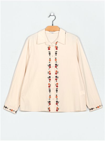 Embroidered poplin shirt (M-L-XL)