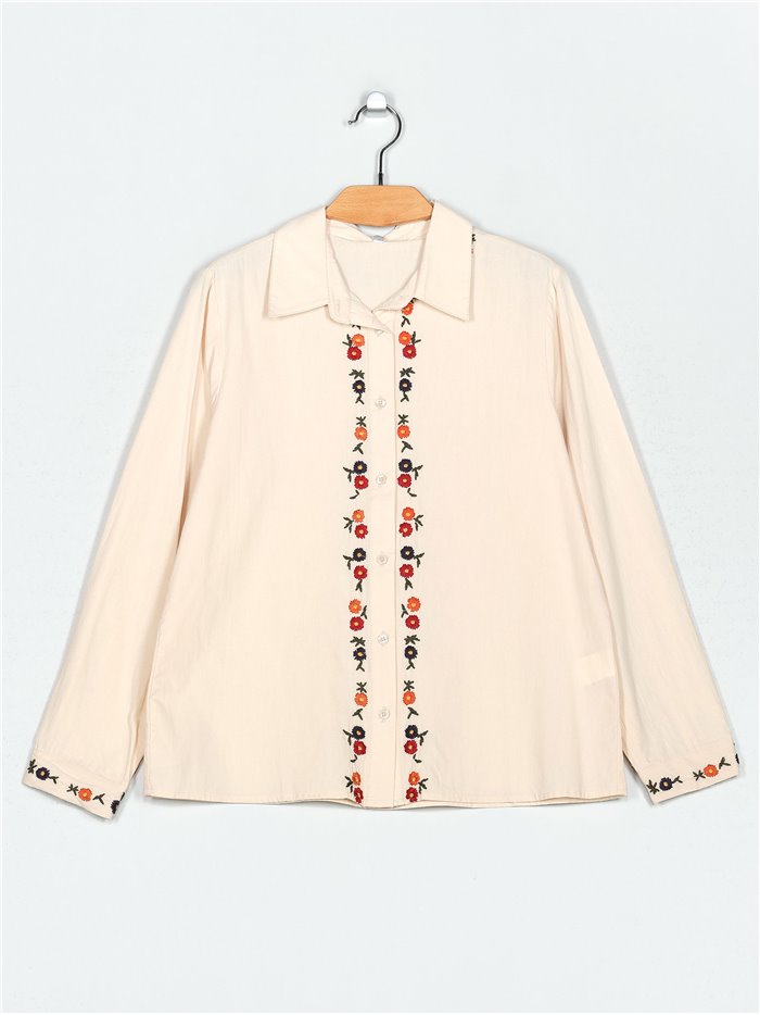 Embroidered poplin shirt (M-L-XL)