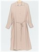 Collared shirt dress with belt (M-L-XL-XXL)