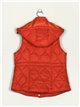 Quilted waistcoat with hood dark-orange (M-XXL)