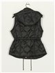 Quilted waistcoat with hood black (M-XXL)