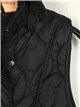 Quilted waistcoat with hood black (M-XXL)