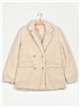 Sherpa lined coat khaki (S-XL)