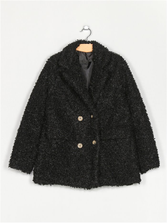 Sherpa lined coat black (S-XL)