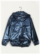 Parka water repellent with hood navy (M-XXL)