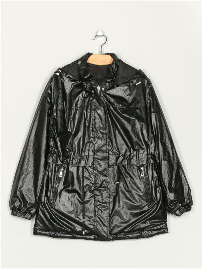 Reversible parka water repellent black (M-XXL)