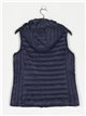 Ultra light waistcoat with hood navy (42-50)