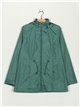 Parka water repellent with hood blue-green (42-50)