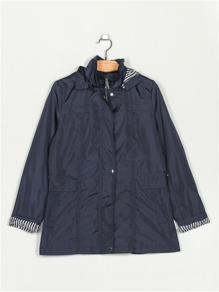 Parka rayas ultra ligera navy (M-XXL)