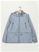 Parka water repellent with hood light-blue (42-50)