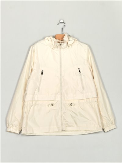 Parka water repellet capucha beige (42-50)