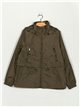 Parka water repellent with hood green (42-50)